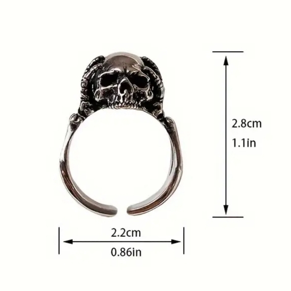 Skull head ring - Picture 5 of 5